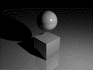 Cube et Sphère d'origine, dithered high