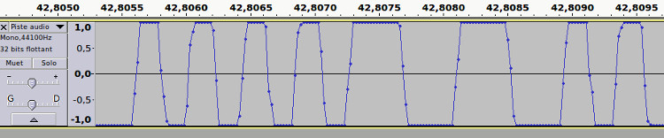 Signal audio d'un enregistrement sur K7