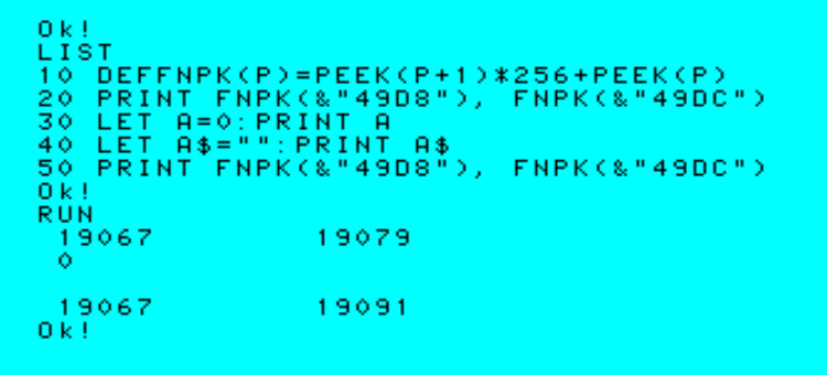 Aucune variable créée