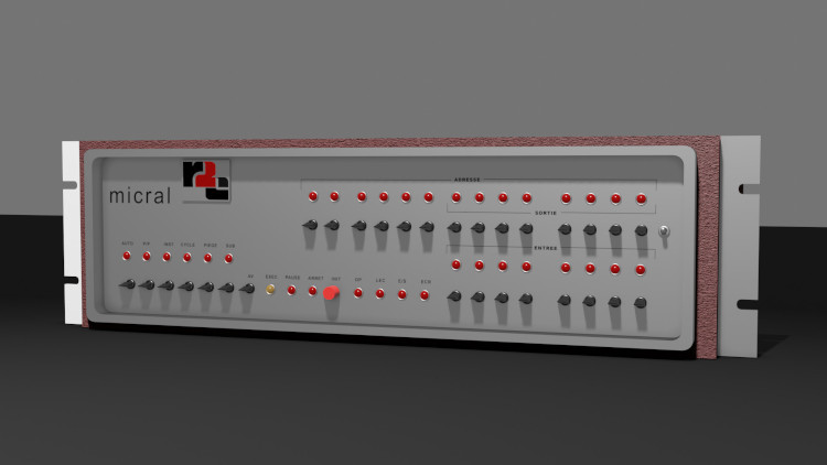 Reproduction en image de synthèse de l'exemplaire Micral N de l'association MO5